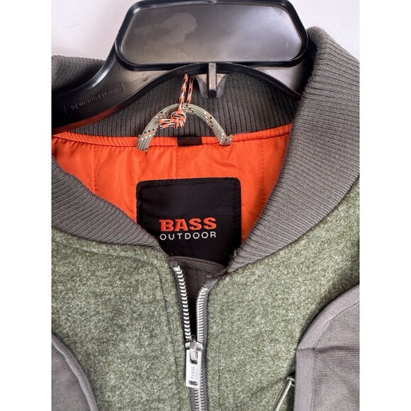BASS OUTDOOR $169 Mens Mixed Media Bomber Jacket Size: Large NWT - Picture 3 of 8